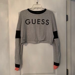 Guess long sleeve crop top